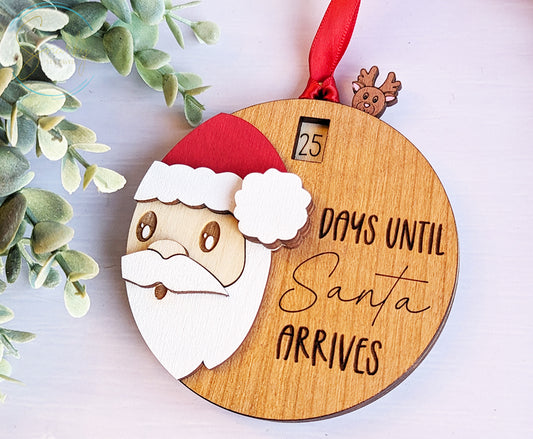 Santa Countdown Ornament