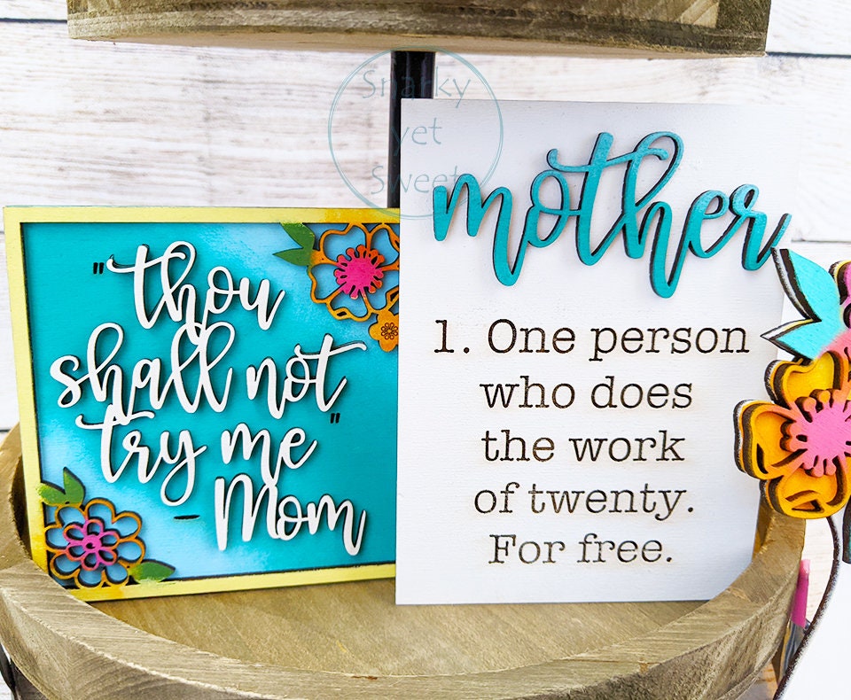 Mother's Day Tier Tray DIY paint kit Home Decor