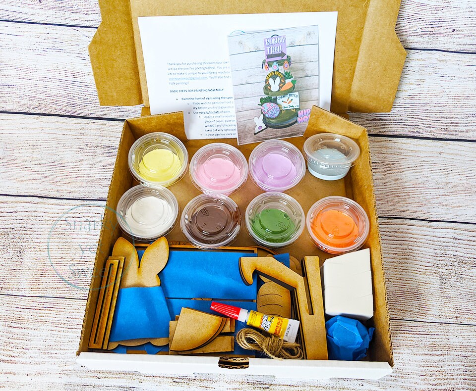Easter Tier Tray DIY paint kit