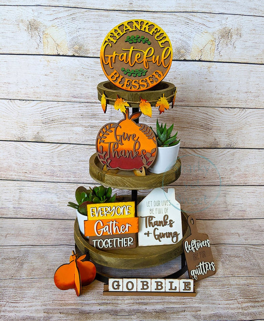 Thanksgiving Tier Tray DIY paint kit Home Decor