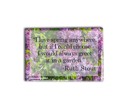 Gardening Quote Decorative Magnet, Ruth Stout Refrigerator Magnet 2x3 inches