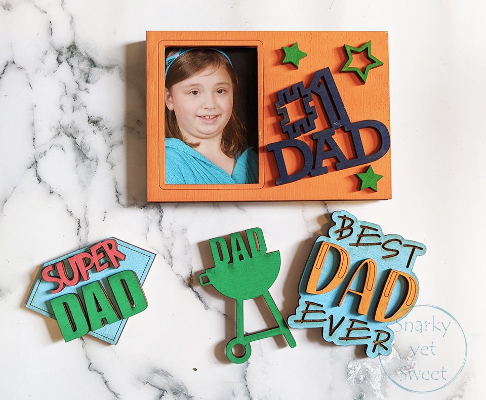 Father's Day mini frames, magnets, gift for dad