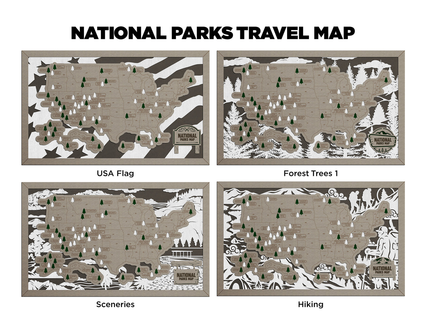 US National Parks Travel Map, National Parks Marker, US Travel Map,  family road trip tracker, travel home decor, gift for hiker