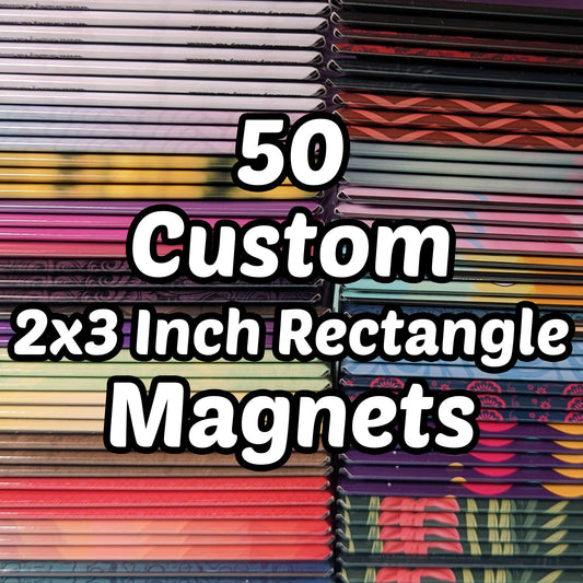 50 Custom Refrigerator Magnets 2x3"