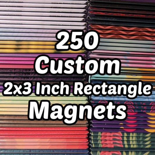 250 Custom Refrigerator Magnets 2x3"