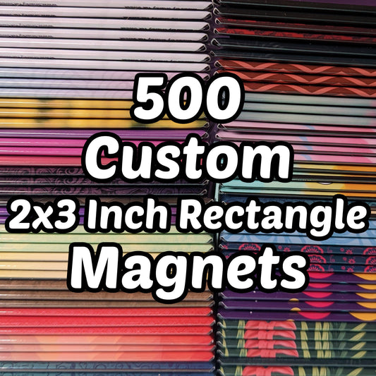 500 Custom Refrigerator Magnets 2x3"