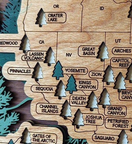 Replacement trees for US National Parks Travel Map