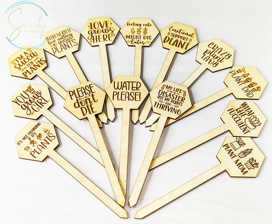 Funny Plant stakes, funny plant markers, snarky plant marker, garden markers, plant marker set, garden decor, gift for garden lover